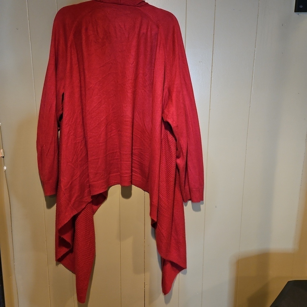 Avenue Open-Front Knit Cardigan Sweater,  Berry-Pink, Plus-Size 22/24, Comfycore - Picture 6 of 6